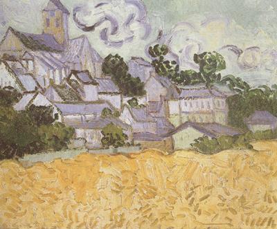 Vincent Van Gogh View of Auvers with Church (nn04) china oil painting image